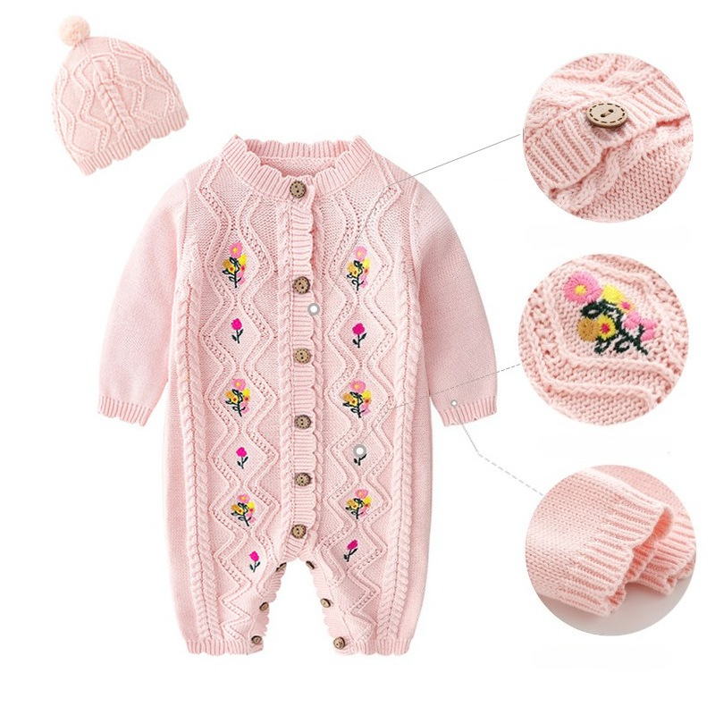 0-24M 100% bawełna, zimowy kom – Newborn Baby Girl Romper Floral recenzja i cena