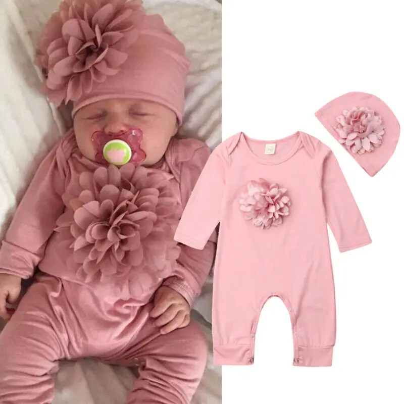 VISgogo 2 cs Noworodkowe pajac – Newborn Baby Girl Romper Floral recenzja i cena