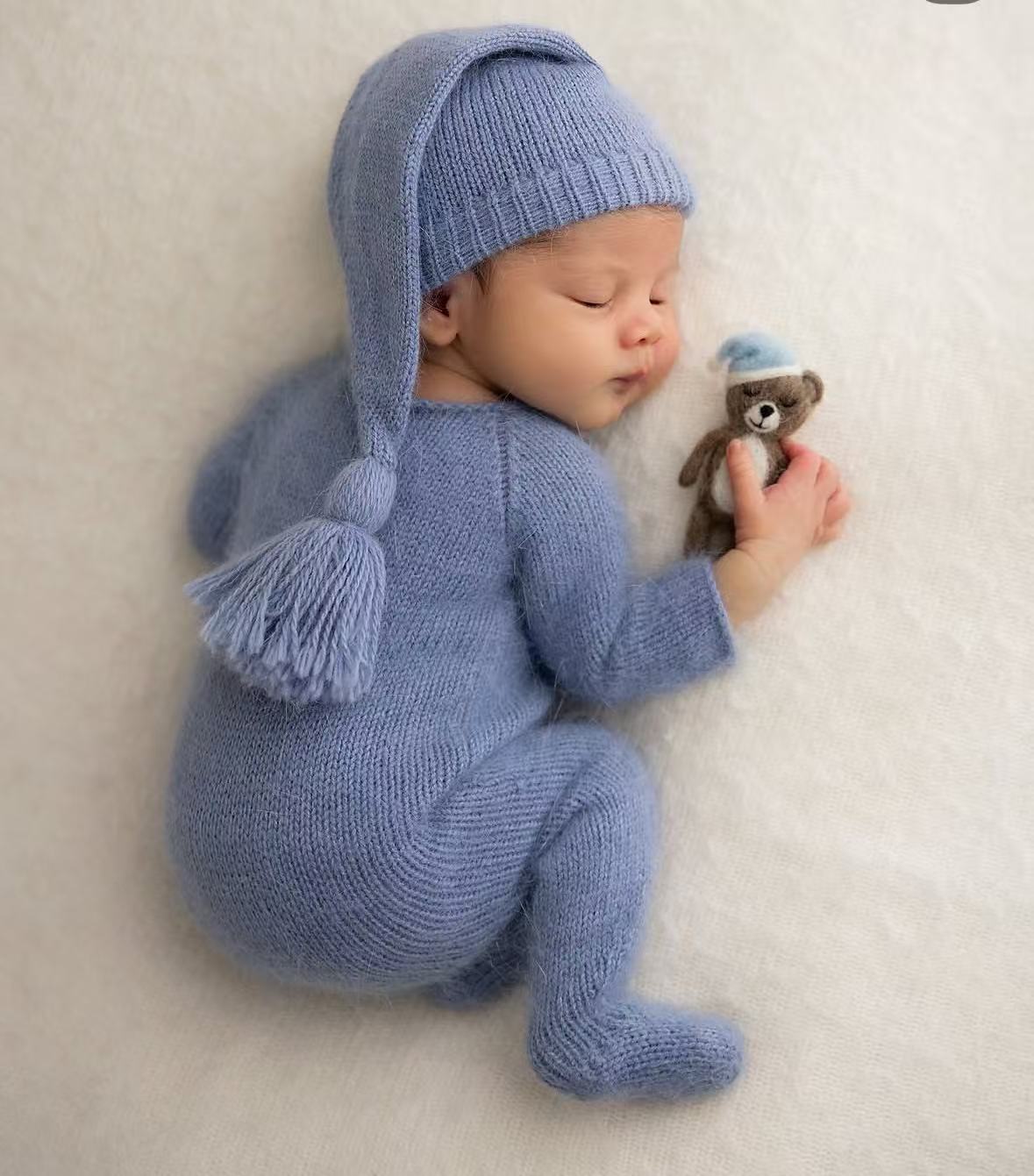 Nowy, dziergany zestaw dla now – Infant Photography Props Outfit recenzja i cena