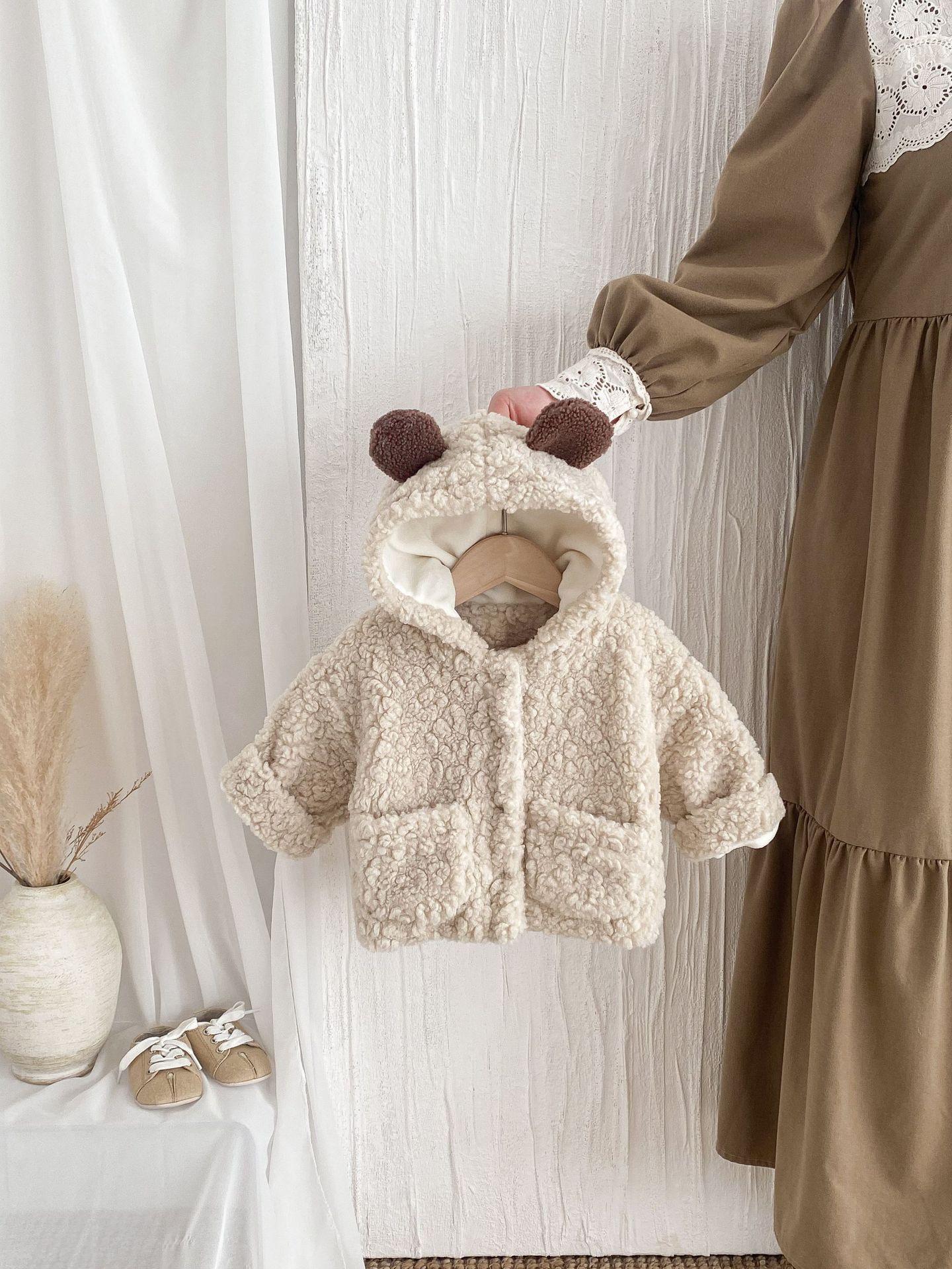 Dziecięca kurtka z kapturem i  – Toddler Boy Winter Fleece Jacket recenzja i cena